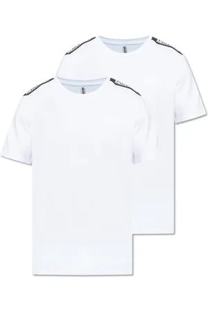 Moschino Top, Herre, Hvid, 2XL, Bomuld, To-pakke t-shirts fra undertøjssamlingen