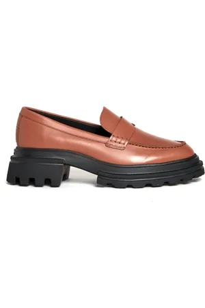 Hogan Sko, Dame, Brun, 39 EU, Læder, Læder Moccasin Loafer