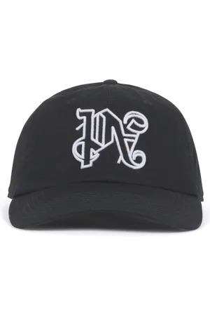 Palm Angels Tilbehør, Herre, Sort, ONE SIZE, Uld, Sort Monogram Cap