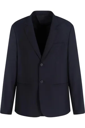 Armani Exchange Jakke, Herre, Blå, 3XS, Flydende Stof Enkeltbrystet Jakke