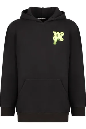 Palm Angels Sweathshirts & Hoodies, Herre, Sort, XL, Bomuld, Bomulds Hættetrøje med Rygprint