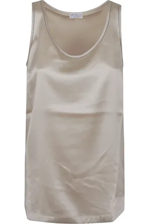 Brunello Cucinelli Top, Dame, , M, Silke Top Pietra Ss25