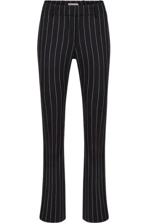 Nina Ricci Bukser, Dame, Flerfarvet, M, Uld, Pinstripe Uld Straight Bukser