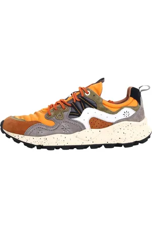 Flower Mountain Sko, Herre, Flerfarvet, 42 EU, Varmebrune Sennepsfarvede Ruskindssneakers