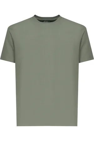 ZANONE Top, Herre, Grøn, 3XL, Militærgrøn Crewneck T-shirt