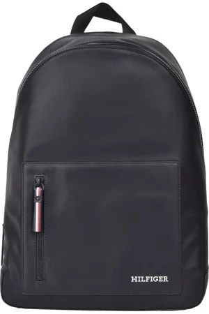 Tommy Hilfiger Taske, Herre, Sort, ONE SIZE, Uld, Stilfuld Rygsæk med Lynlås Lukning