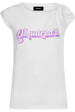 Dsquared2 Top, Dame, Hvid, XS, Afslappet Logo T-shirt