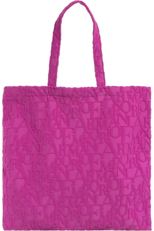 Emporio Armani Taske, Dame, Lilla, ONE SIZE, Polyester, Logo Strandtaske