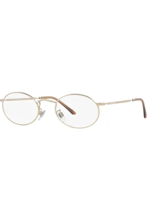 Giorgio Armani Tilbehør, unisex, Gul, 50 MM, Uld, Matte Pale Gold Briller Rammer AR