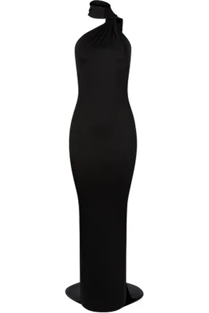 Nina Ricci Kjole, Dame, Sort, M, Draperet Halter Kjole