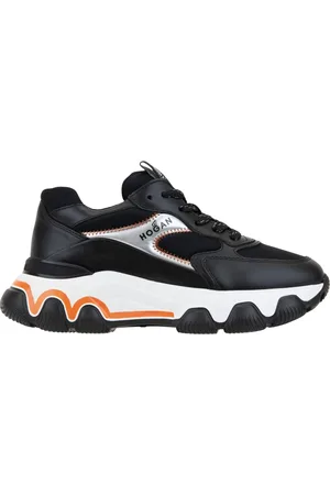 Hogan Sko, Dame, Flerfarvet, 34 1/2 EU, Læder, Læder Sneakers med Stofindlæg