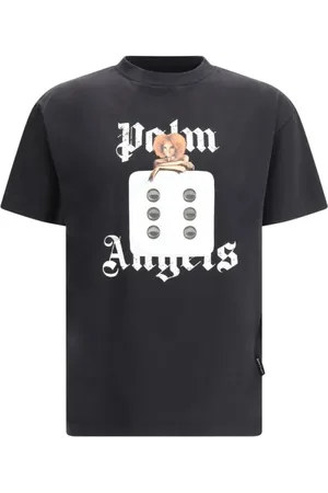 Palm Angels Top, Herre, Sort, S, Bomuld, Holly Pin Up Graphic T-shirt