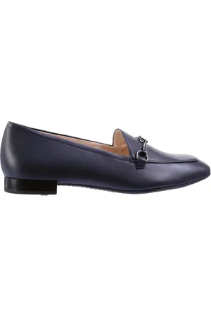Högl Sko, Dame, Blå, 36 1/2 EU, Elegante loafers med gyldent hestebidsel