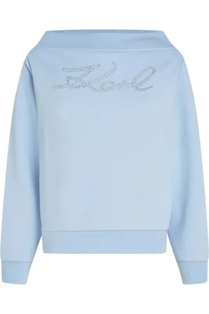 Karl Lagerfeld Sweathshirts & Hoodies, Dame, Blå, XS, Sweat E24