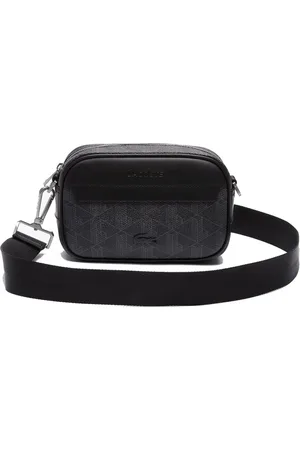 Lacoste Taske, Dame, Sort, ONE SIZE, Uld, Monogram Canvas Skuldertaske