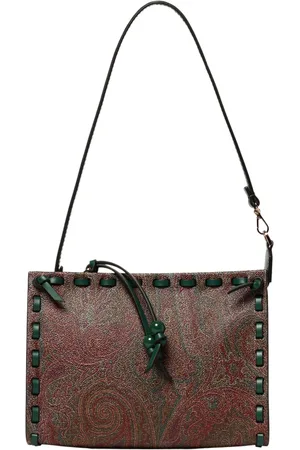 Etro Taske, Dame, Brun, ONE SIZE, Uld, Stilfuld skuldertaske med pose