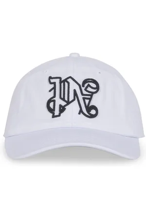 Palm Angels Tilbehør, Herre, Hvid, ONE SIZE, Bomuld, Monogram Cap