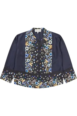 Munthe Bluser & Skjorter, Dame, Flerfarvet, L, Elegant Blomstret Silketop