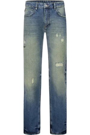 FLÂNEUR Jeans, Herre, Blå, W34, Denim, Blå-vasket denim straight jeans