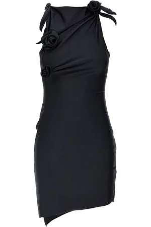 COPERNI Kjole, Dame, Sort, S, Nylon, Asymmetrisk Blomster Mini Kjole