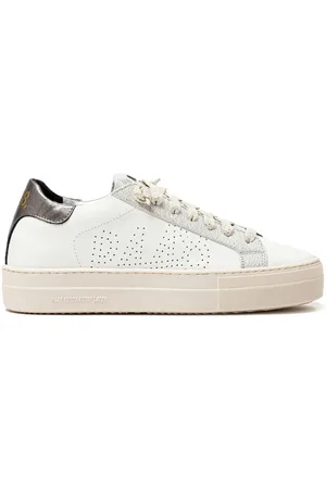 P448 Sko, Dame, Hvid, 36 EU, Læder, Hvide lædersneakers