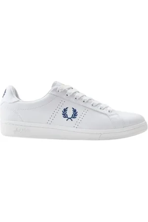 Fred Perry Sko, Herre, Hvid, 44 EU, Uld, Frotte Sneakers med Laurbærdetalje