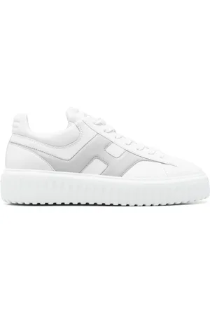 Hogan Sko, Herre, Hvid, 41 EU, Læder, Stripes Sneakers