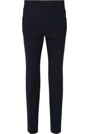 Brunello Cucinelli Bukser, Dame, Blå, L, Uld, Slim Fit Cigaretbukser
