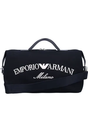 Emporio Armani Taske, Herre, Sort, ONE SIZE, Uld, Navy Canvas Skuldertaske