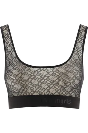 Palm Angels Sport, Dame, Sort, XS, Classic Lace Bralette