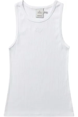 Munthe Top, Dame, Hvid, L, Bomuld, Bomulds Tanktop med Emblem