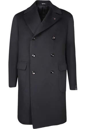 TAGLIATORE Frakke, Herre, Sort, 3XL, Cashmere, Luksuriøs Sort Cashmere Frakke