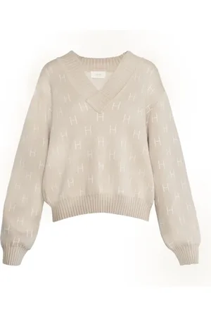 Hest Strik, Dame, , M, Bomuld, Linda V-hals Sweater