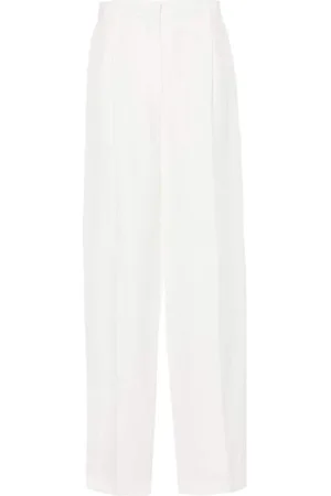 Msgm Bukser, Dame, Hvid, M, Bukser med plisseringer