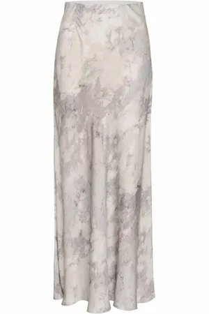 Gestuz Nederdel, Dame, Grå, M, Elegant Grey Marble Nederdel