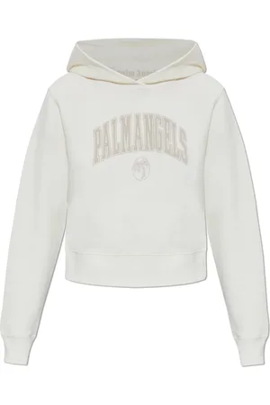 Palm Angels Sweathshirts & Hoodies, Dame, Hvid, S, Bomuld, Hoodie