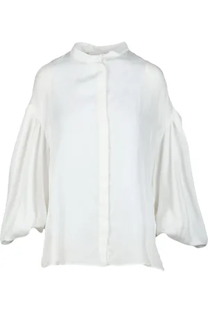 Fabiana Filippi Bluser & Skjorter, Dame, Hvid, XL, Silkeskjorte med unik stil