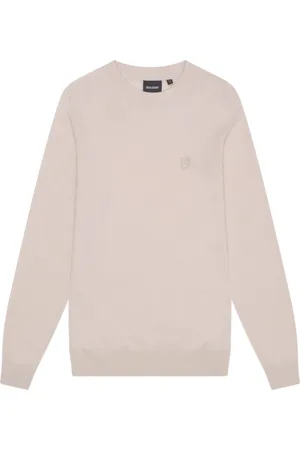 Lyle & Scott Strik, Herre, Lyserød, S, Uld, Tonal Eagle Lammeuld Crew Neck Jumper