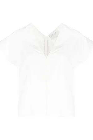 FORTE FORTE Bluser & Skjorter, Dame, Hvid, XS, V-Neck Bluse