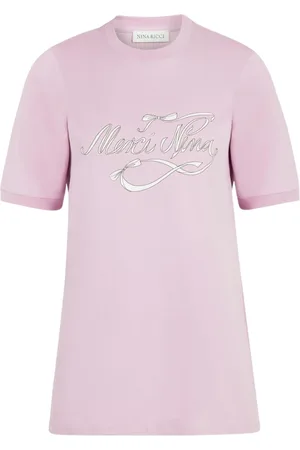 Nina Ricci Top, Dame, Lilla, S, Bomuld, Merci Nina T-shirt - Light Lille