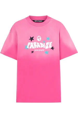 Palm Angels Top, Herre, Lyserød, L, Bomuld, Paradise Palm T-shirt
