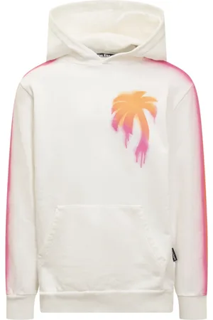 Palm Angels Sweathshirts & Hoodies, Herre, Hvid, XS, Bomuld, Sprayed Palm Hoodie