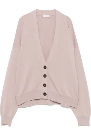 Brunello Cucinelli Strik, Dame, Lyserød, L, Cashmere, Strikket Cardigan