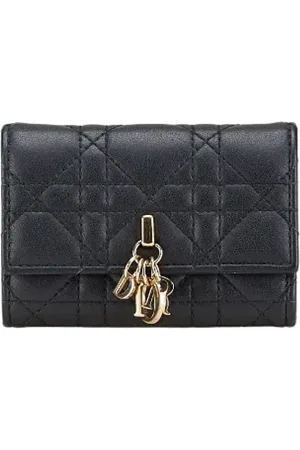 Dior Pre-owned, Dame, Sort, ONE SIZE, Tyl, Pre-owned Laeder punge