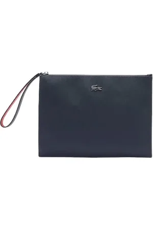 Lacoste Taske, Dame, Blå, ONE SIZE, Modern Clutch i belagt kanvas med aftagelig rem