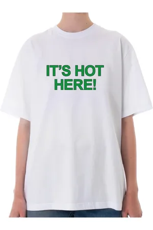 Msgm Top, Herre, Hvid, L, Bomuld, Printet Kortærmet T-shirt