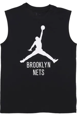 Jordan Top, Herre, Sort, L, Polyester, Brooklyn Nets Basketball Tee Sort