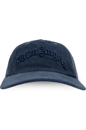 Palm Angels Tilbehør, Herre, Blå, ONE SIZE, Bomuld, Fløjls Corduroy Cap