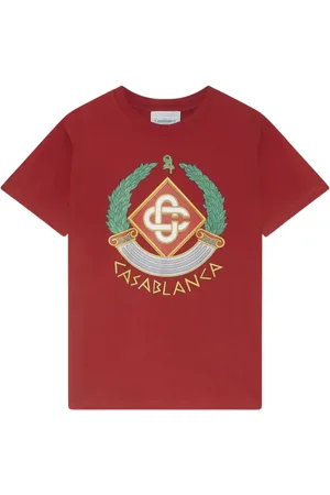 Casablanca Top, Herre, Rød, M, Bomuld, Tennis Club Crest Print T-Shirt