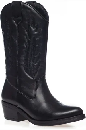Copenhagen Shoes Sko, Dame, Sort, 39 EU, Læder, Power Cowboy Støvler